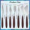 7 Pieces Painting Knife Set Spatula Palette Knife Stainless Steel Drawing Scraper Oil Painting Accessories with Wood Handle for Art Acrylic Draw Color Mixing Supplies(Redwood Color)